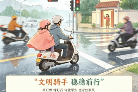 我的爸爸妈妈是文明骑手 —— 车轮缓缓行，文明藏日常