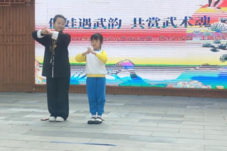 侗娃武韵扬国粹 稚子拳心筑防毒 ——新晃同心武术中心走进县幼