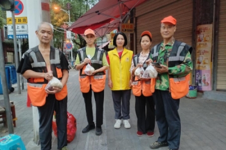 “爱心早餐”关爱环卫工人公益项目第一百期